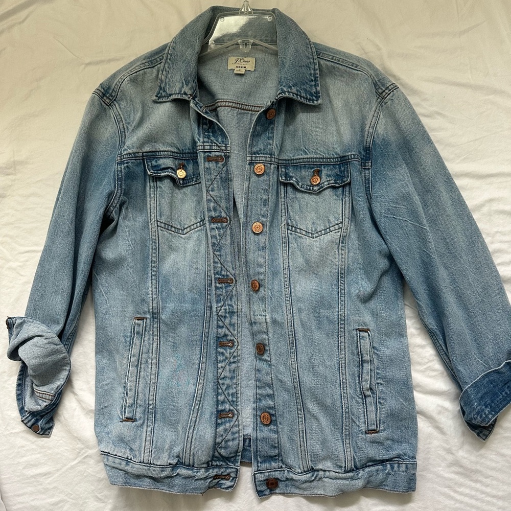 J Crew Oversized Jean Denim Jacket